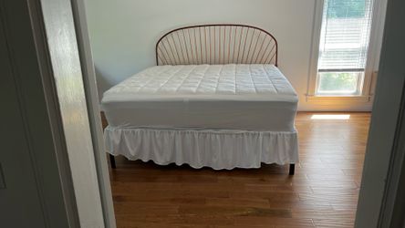 King Size Bed Frame and Mattress Pads -New