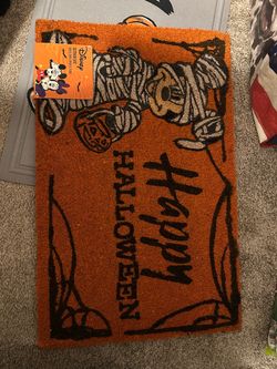 Disney Mickey Mouse Mummy Happy Halloween Outdoor Mat - Brand New
