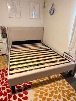 Queen bed frame with headboard included