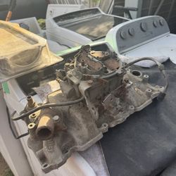 Holley Aluminum SBC intake and carb 4 barrel 350 400 Chevy small block intake 701R-38 300-38