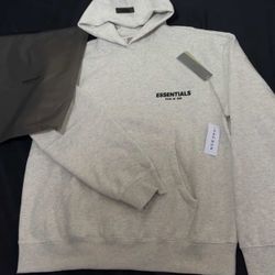 ESSENTIALS HOODIE LIGHT OAT 