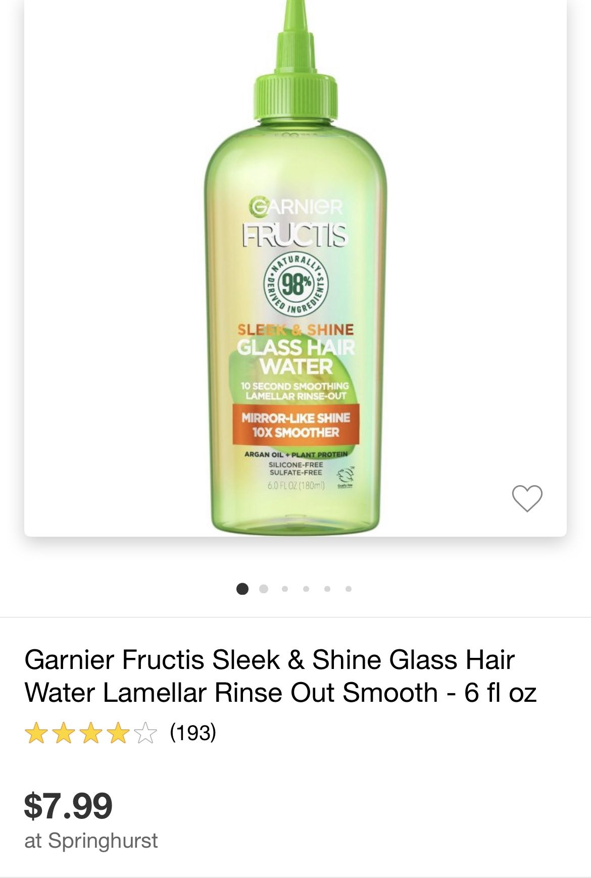 2 Garnier Frutics Glass Hair Water