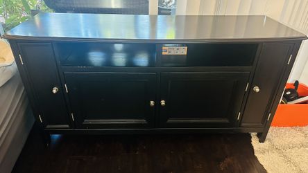 Black TV Stand With Storage