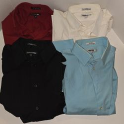 LOT OF 4 EXPRESS Men's Dress Button-up Shirts Size Medium