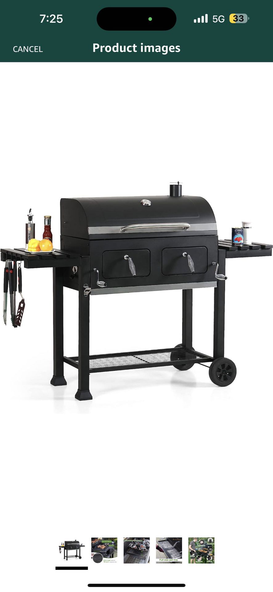  Designs Extra Large Charcoal BBQ Grill with Oversize Cooking Area(794 https://offerup.com/redirect/?o=c3EuaW4=.), Outdoor Cooking Grill with 2 Indivi