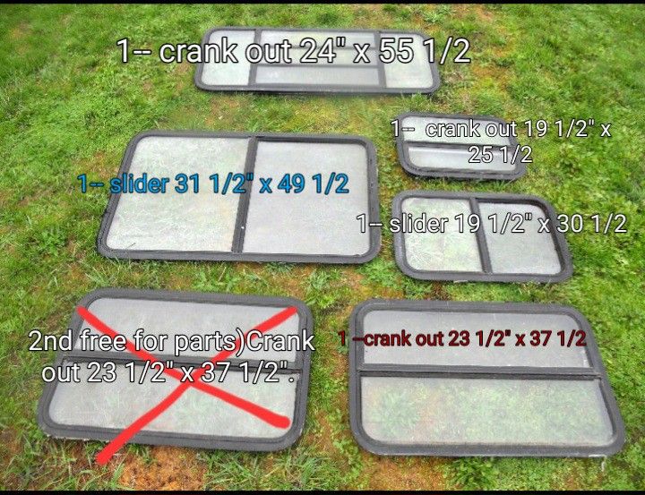 5 Rv, Motor Home, Fifth Wheel, Camper Windows 20$ Each All For 100$