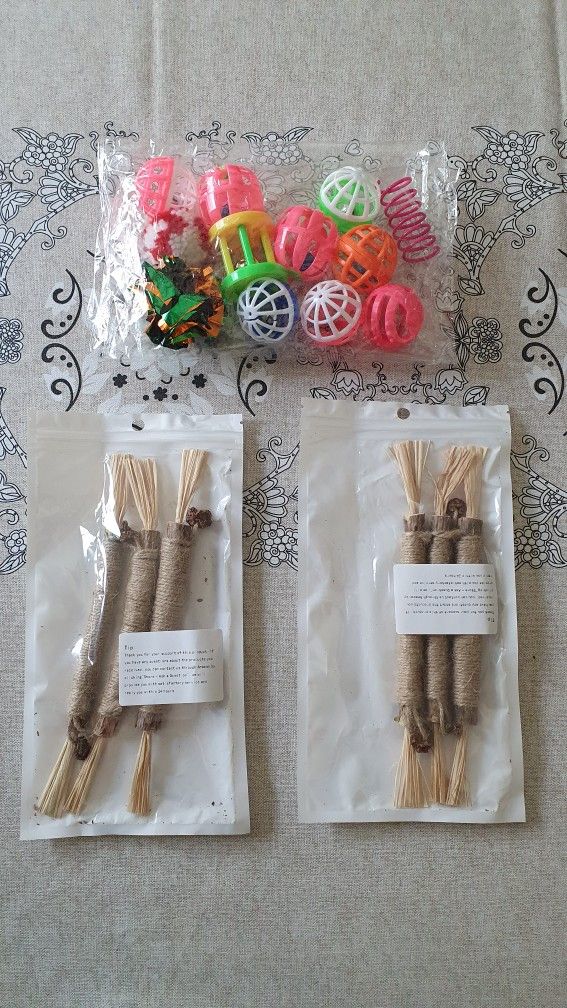 Toys And Sticks For Cats