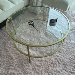 2 Tier Glass Cocktail Table 