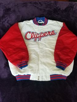 LOS ANGELES CLIPPERS Reebok NBA Fusion Stitched White Jacket Size Adult Large NEW