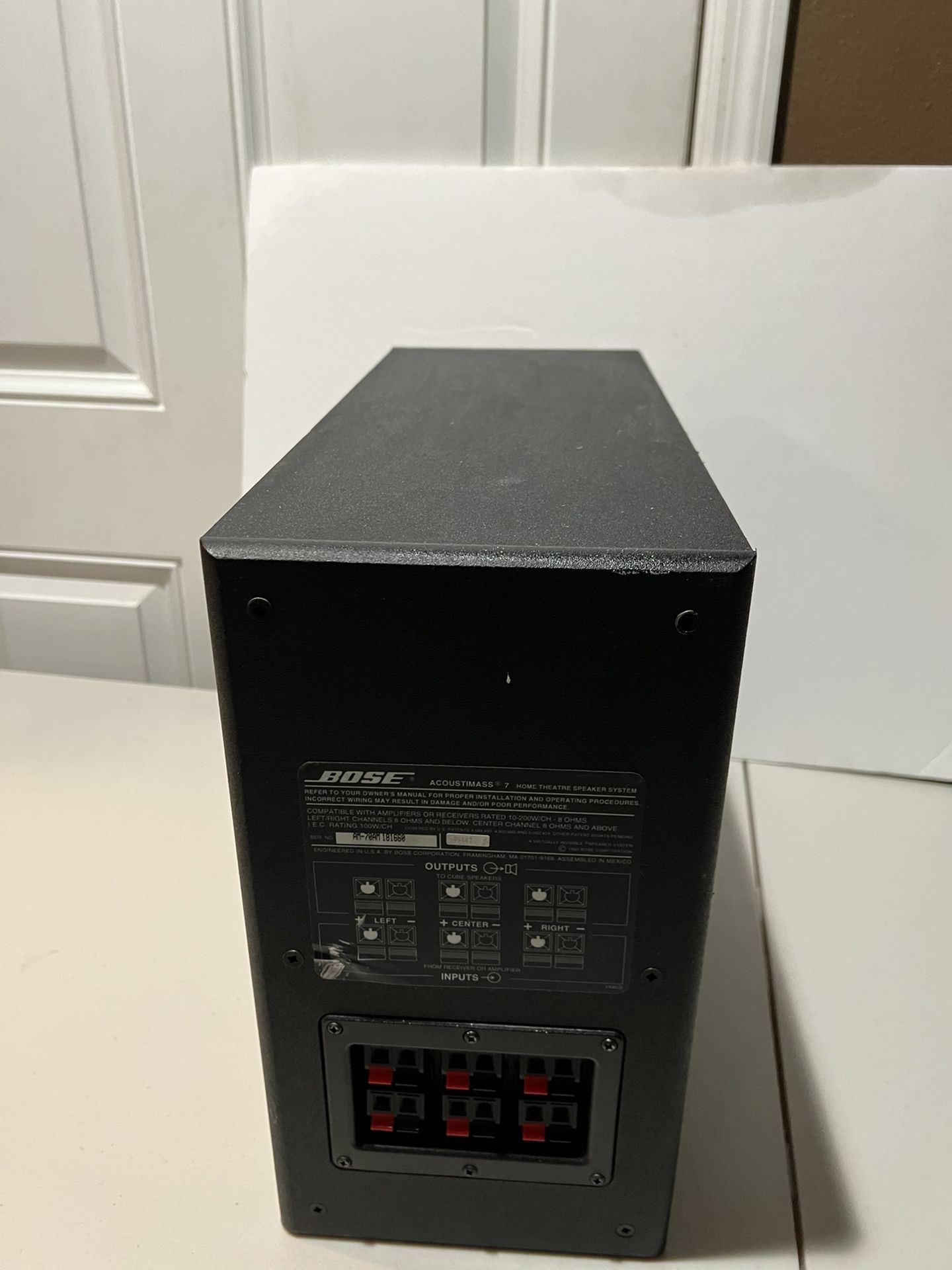 Bose Acoustimass 7 Home Theater Speaker System Subwoofer Only