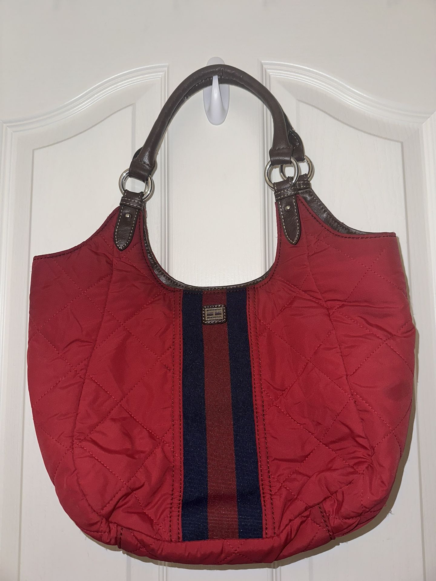 Tommy Hilfiger Red Quilted Purse Bag 