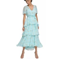 Brand New no  tags Calvin klein chiffon midi  dress  OBO