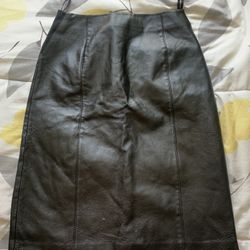Black PLeather Skirt