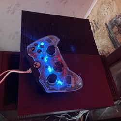 Xbox One S + Light-Up Controller – Great Condition!