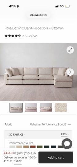 Albany Park Modular Sectional and Ottoman