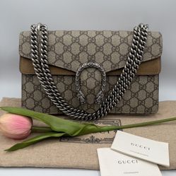 Authentic Gucci GG Supreme Dionysus Medium Shoulder Bag Check More Picture 