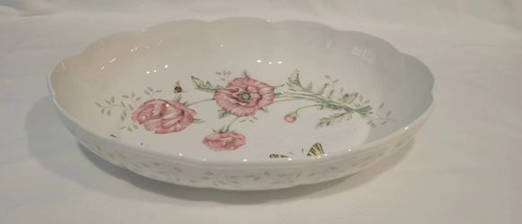 Lenox Butterfly Meadows Oval Baker Bowl 13"