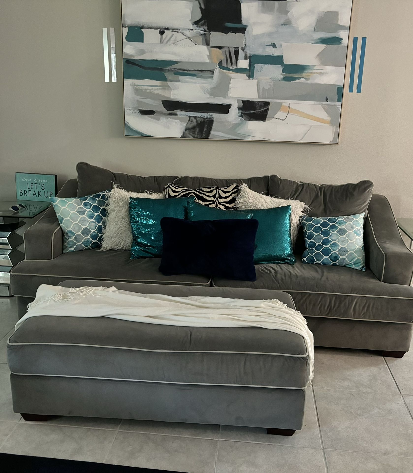 Four Piece Living Room Set (minus Custom Throw Pillows)