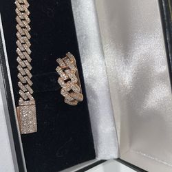 Diamond bracelet and ring