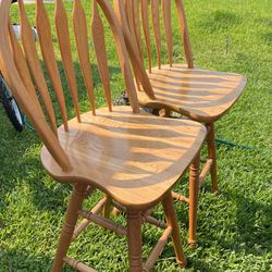 Swivel Chairs WOOD  $75 OBO