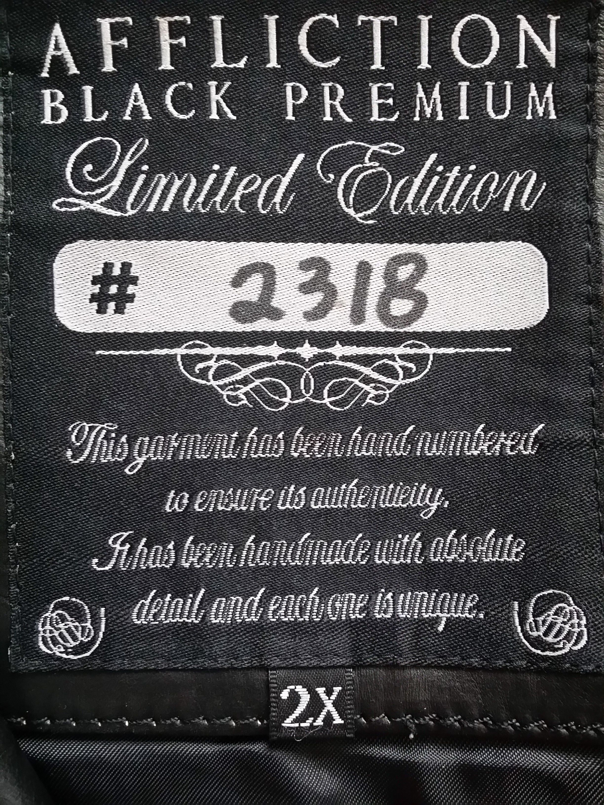 Affliction black premium clearance limited edition leather jacket