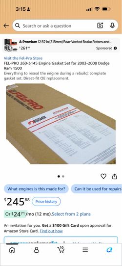Fel-Pro (contact info removed) Engine Gasket Set