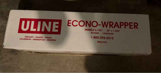 New Case of Four Uline Econo-Wrap Plastic Wrap