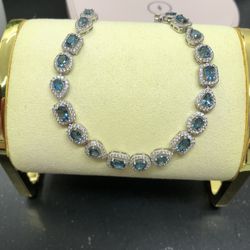 Blue Topaz Bracelet (925 Frame)
