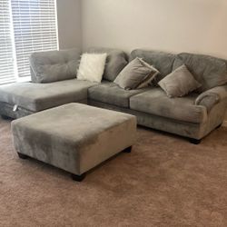 2 Piece Sectional With Ottoman