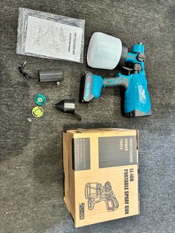 Cordless Handheld Paint Sprayer, 21V Rechargeable Paint Sprayer with 3 Spray Patterns and 800ml Material Tank, DIY Tool for Furniture, Fences, Walls,