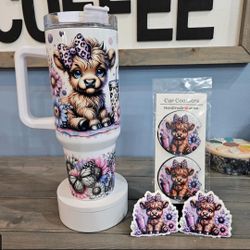40 oz Highland Cow Tumbler Bundle 