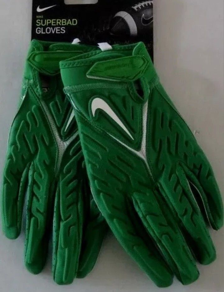 Brand New Nike Superbad Football Gloves Green White Men Size 2XL