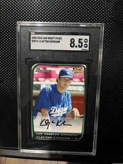 2008 Bowman Draft Picks Signed Clayton Kershaw Card (8.5 NM | MT+)