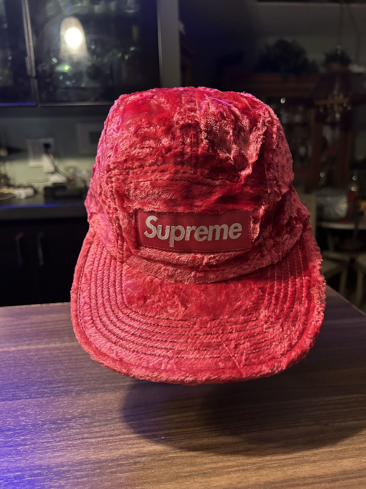 Supreme Crushed Velvet Camp Cap