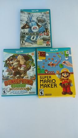 Nintendo Wii U Games Bundle All Tested&Working Condition Mario$25/Donkey $20/Nfl $10