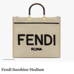 Fendi - Sunshine Large Straw Shopping Bag