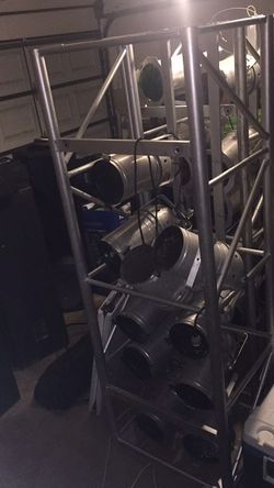 2 trusses filled with cans (some need new bulbs)