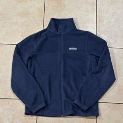 Columbia Navy Blue Zip-up Fleece Jacket Medium