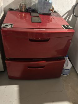 Red Washing Machine Pedestals