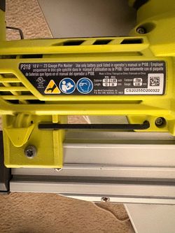 Ryobi One+ 18v Volt Air Strike 23 Gauge Cordless Pin Nailer P318 (tool only)