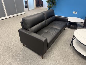 Modern Black Two-Cushion Sofa for Home or Office – $225 OBO