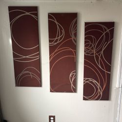 Set Of 3 Wall Cloth Hangings