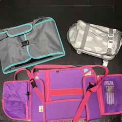 kids travel tray tablet holder & diaper caddy
