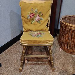 Vintage Antique Children's Rocking Chair 