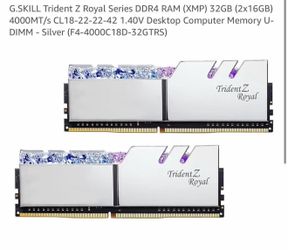 Trident Z Royal series ddr4 ram 32gb 4000mhtz