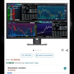 Mint Condition Dell P4317Q Multi Client Display Can Be Used For Productivity or Gaming
