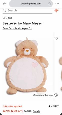 Bestever by Mary Meyer Bear Baby Mat