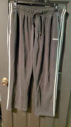 Adidas 3 White Strip Sweat Pants Size XL  Elastic Waist