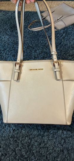 Michael Kors Cream Leather Tote Bag