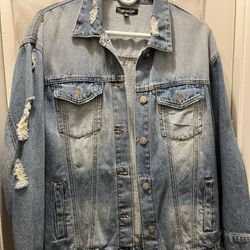 Women’s Chocolate USA Long Jean Jacket